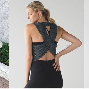 Lululemon Fast as Light muscle tank Heathered black